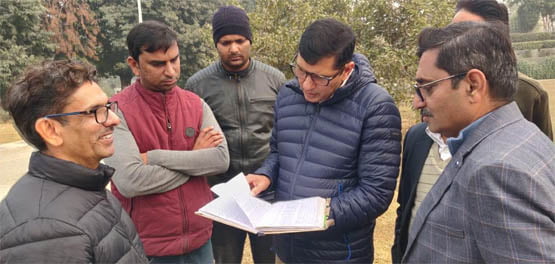 DJB Vice President Saurabh Bhardwaj visited Sonia Vihar water treatment plant