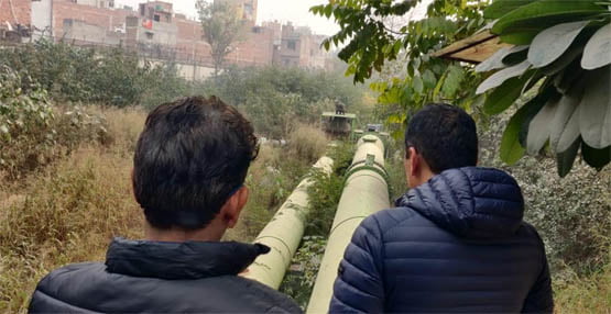 DJB Vice President Saurabh Bhardwaj visited Sonia Vihar water treatment plant