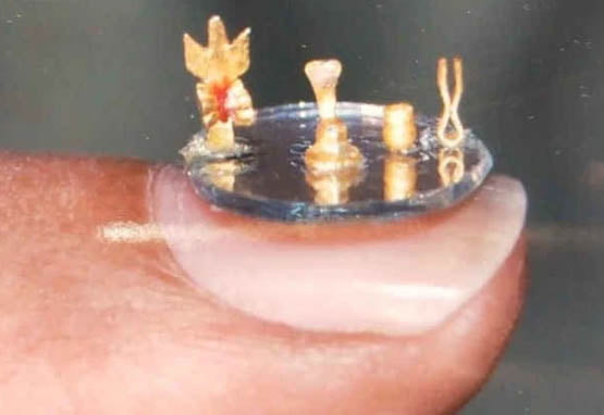 Iqbal Sakka made the world's smallest Shiva statue!